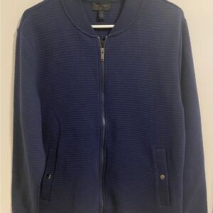 Magaschoni Deep Blue Ribbed Jacket